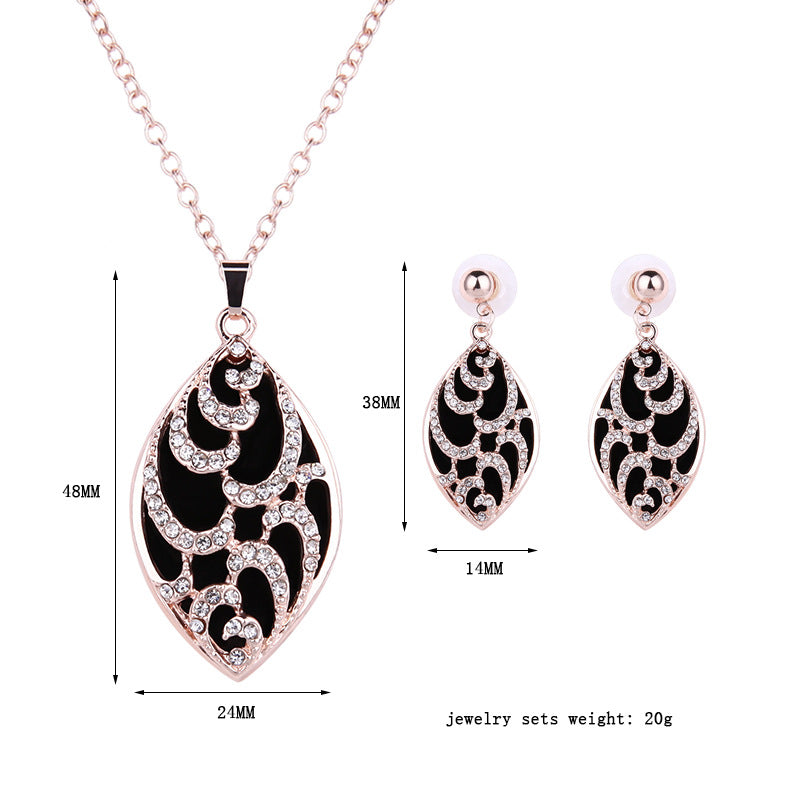 Bridal Pendant Necklace & Earrings Set