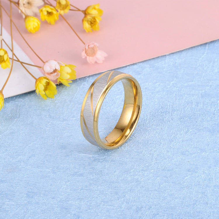 Double Bevel Stainless Steel Ring for Men and Women