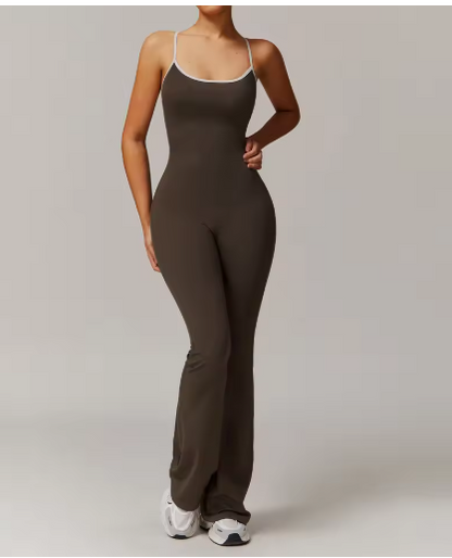 Women's Yoga & Fitness Jumpsuit | Long Pants Sports Bodysuit