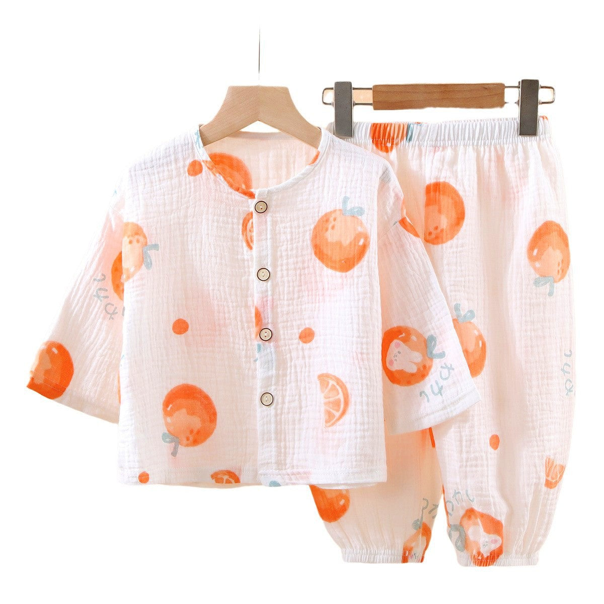 Spring and Summer Girls' Pajamas Clothing Set