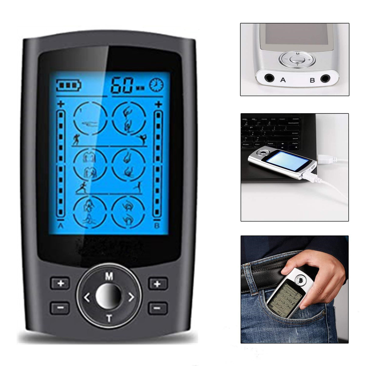 24-Mode TENS Therapy Device for Full Body Massage