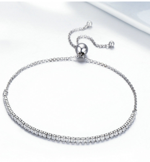 Sterling Silver Zircon Tennis Bracelet