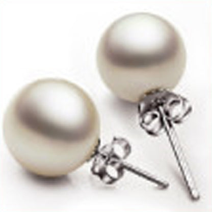 925 Silver Pearl Stud Earrings for Women