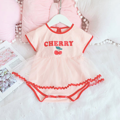 Girls' Cotton Princess Dress | Short Sleeve Baby Dress