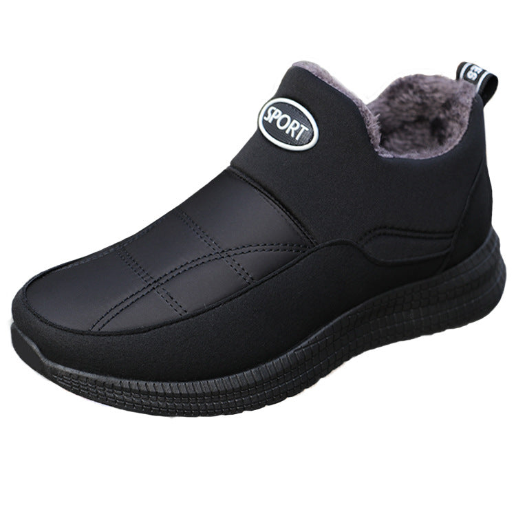 Men's Beijing Cotton Winter Shoes – Warm Plush Lining, Casual Boots, EU 39–45