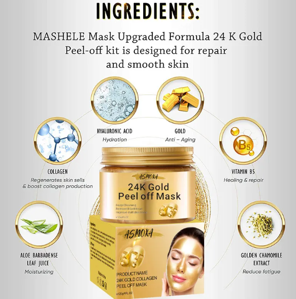 24K Gold Mitesser Entferner Abziehmaske