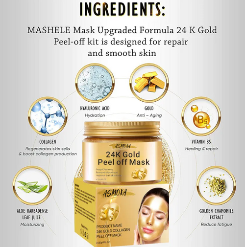 Masque Peel-Off Points Noirs Or 24K