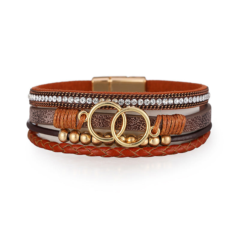 Women’s Leather Bracelet, Five Styles