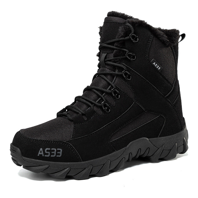 Men's Plush-Lined Platform Snow Boots
