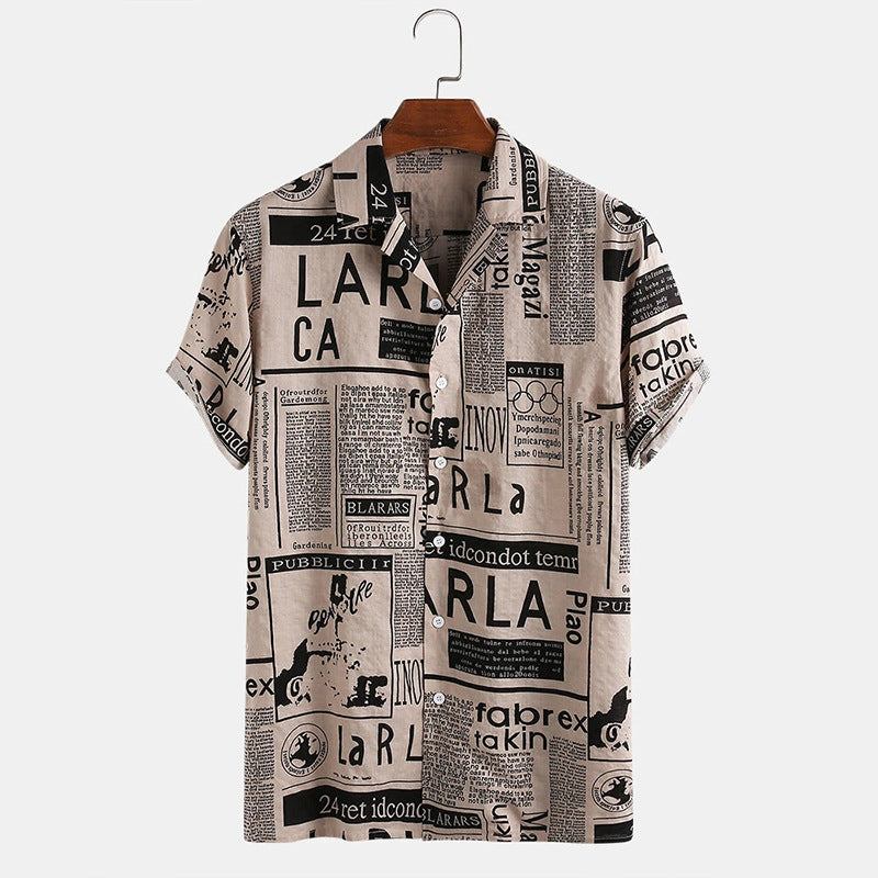 Men's Casual Colour Block Shirt | Short Sleeve Cotton Blend