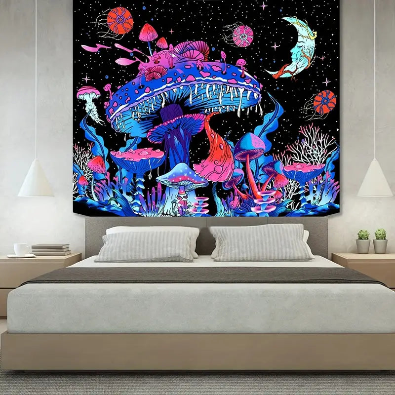 Pilz-Wandbehang mit Sternenhimmel für Raumdekoration 152x200cm