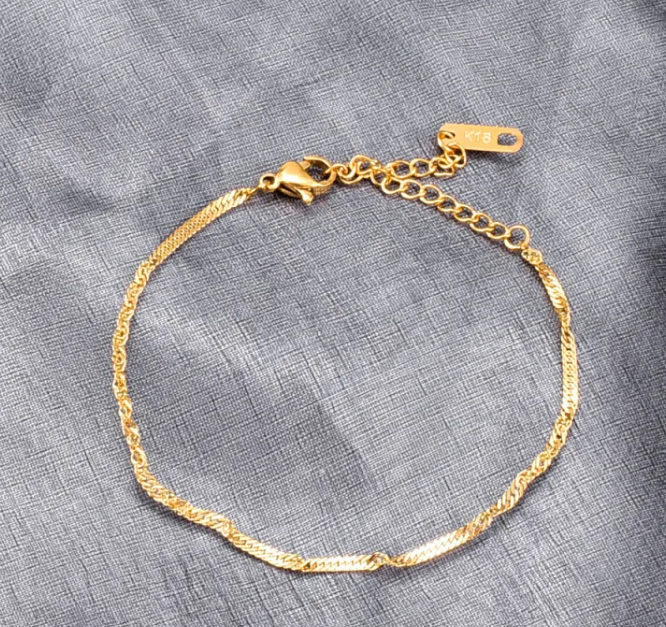 Gold Twist Titanarmband
