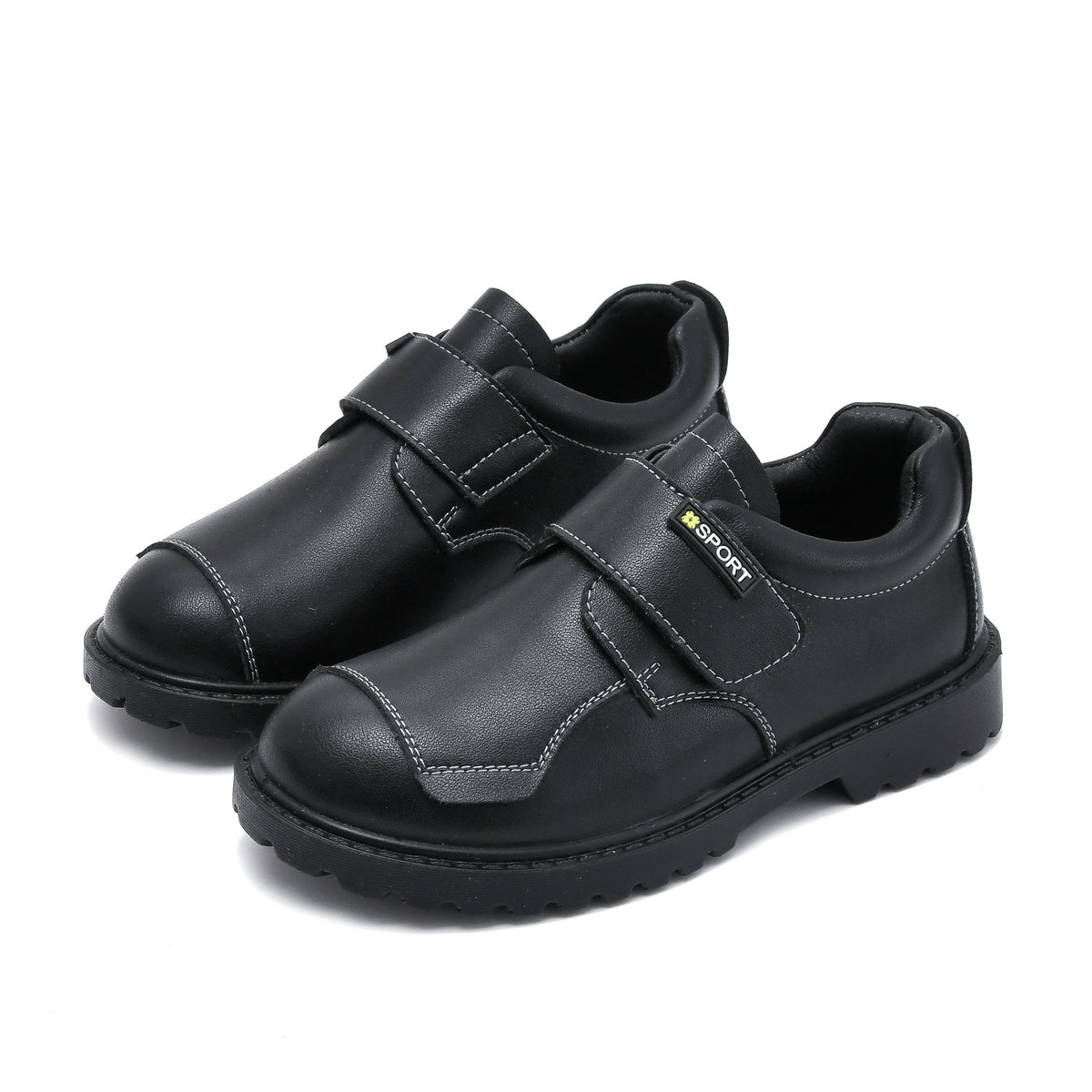 Boys' Black Leather School Shoes
