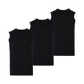 Mody Men's Black Tank Top 3-Pack – Crew Neck Cotton Muscle Undershirt & Workout Shirt