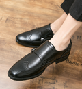Men's Italian Oxford Dress Shoes – Brogue Detail, Black & Brown, EU 38–48