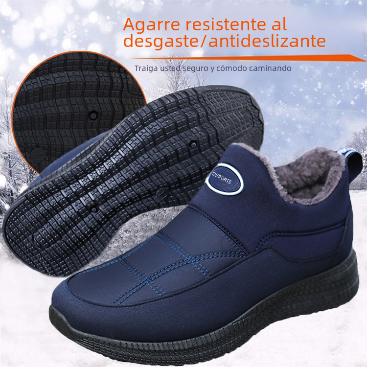Men's Beijing Cotton Winter Shoes – Warm Plush Lining, Casual Boots, EU 39–45