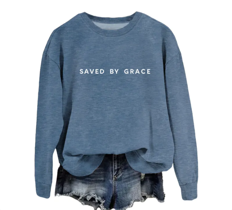 Graceful Faith Pullover Sweatshirt – Women's CVC Cotton Hoodie in 15 Colours