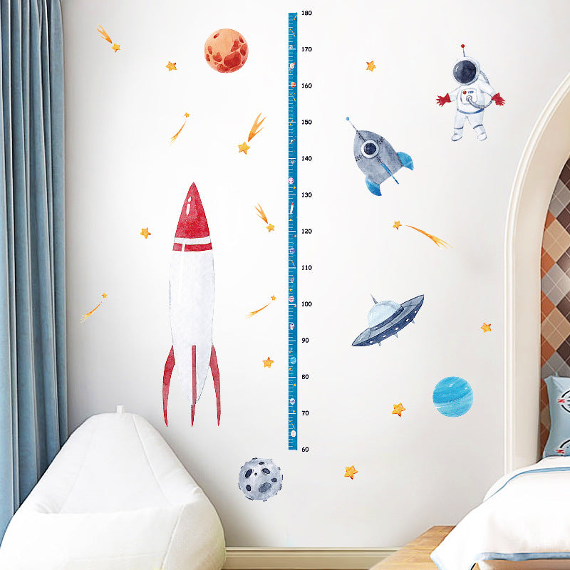 Raketen-Höhenaufkleber für die Kinderzimmer-Deko