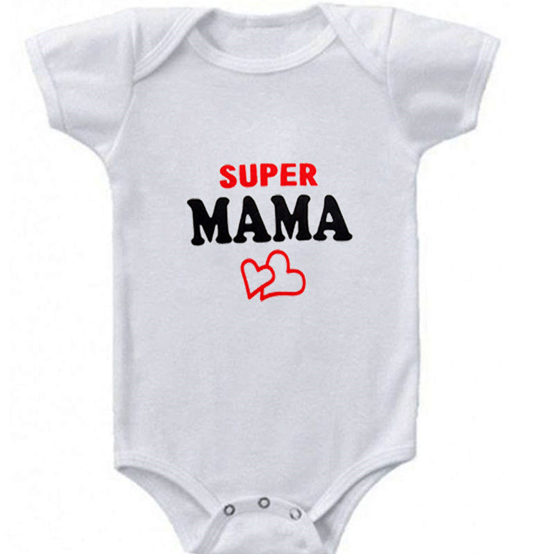 Super Mama & Super Papa Cotton Baby Romper