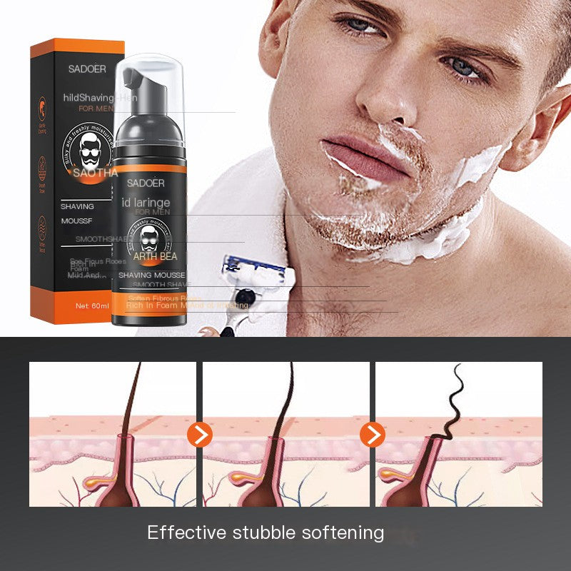 SADOER Men's Shaving Mousse & Beard Care Set
