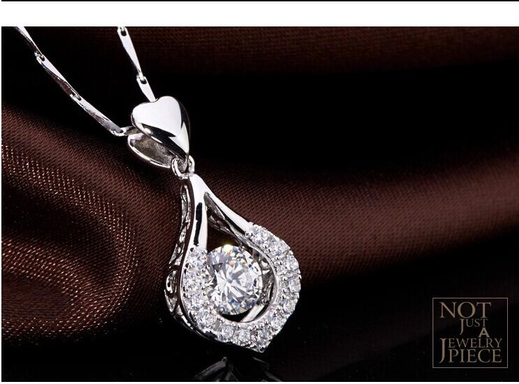 Sterling Silver Waterdrop Pendant Necklace