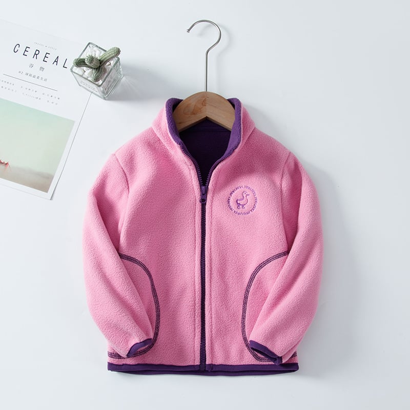 Kids' Hooded Polar Fleece Cardigan Set