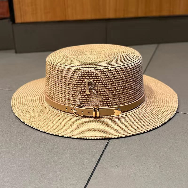 Women's Rhinestone Straw Sun Hat