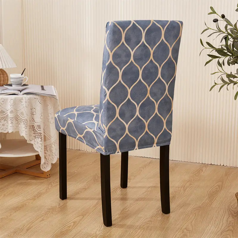 Geometric Stretch Chair Cover