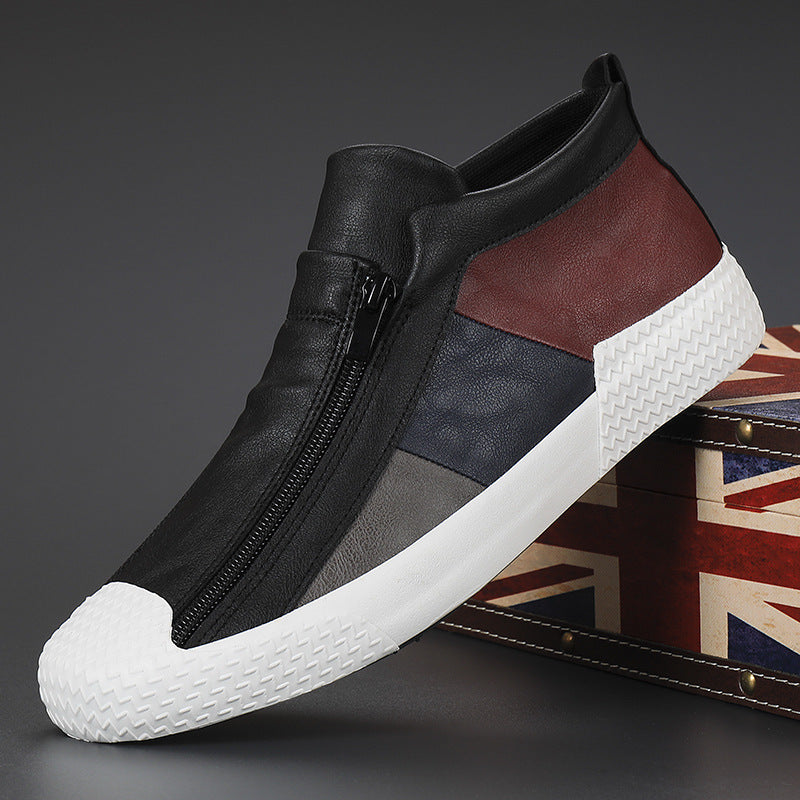 Men’s Colour-Block Zip Trainers