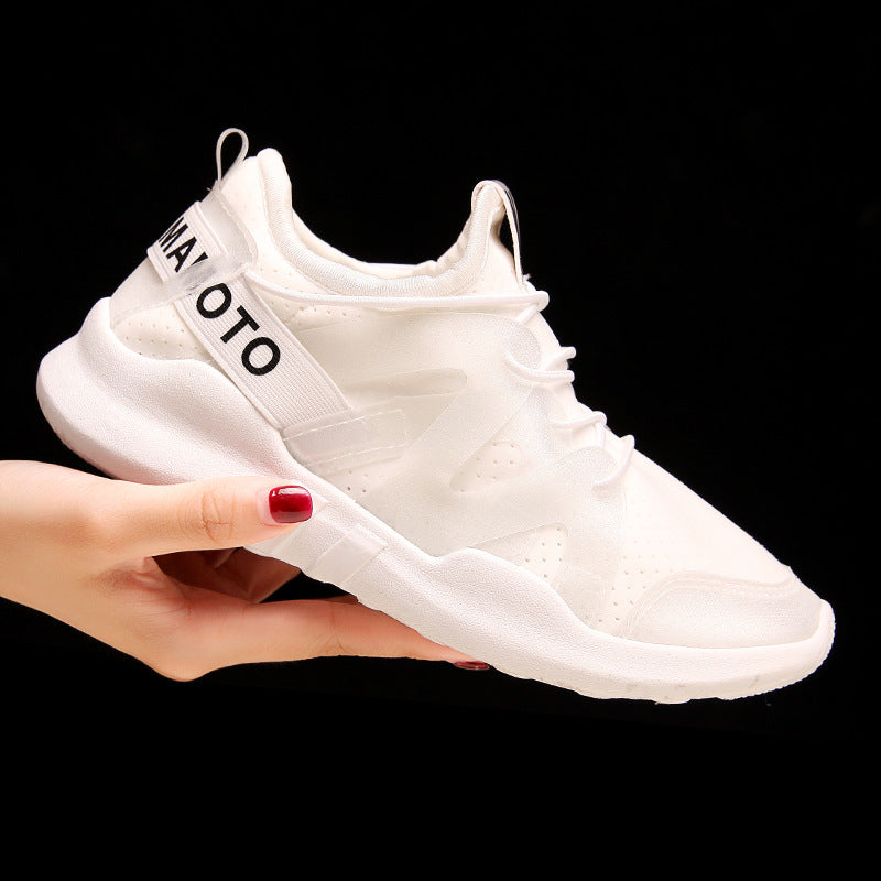 Sportliche Damen-Sneaker aus PU-Leder mit Gummi-Laufsohle