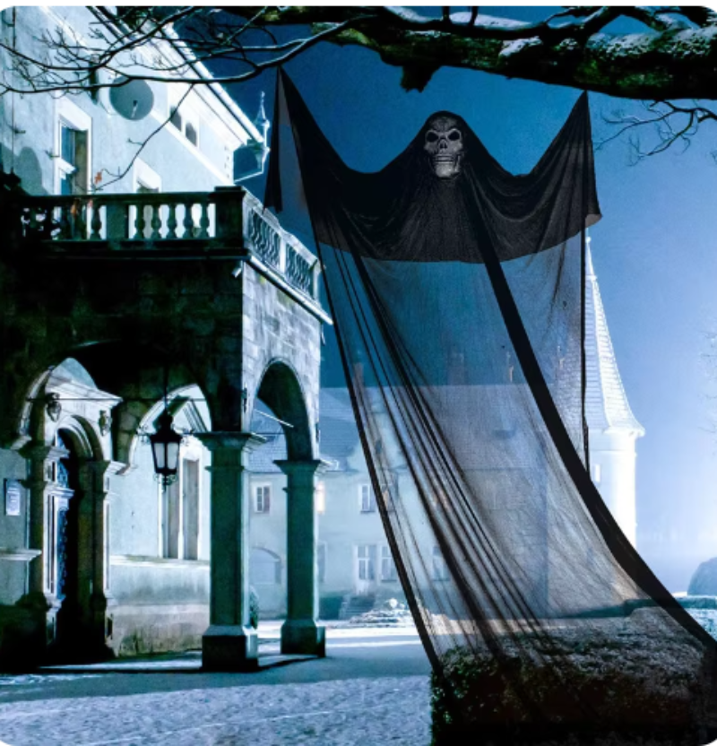 Voice-Activated LED Hanging Skull Ghost