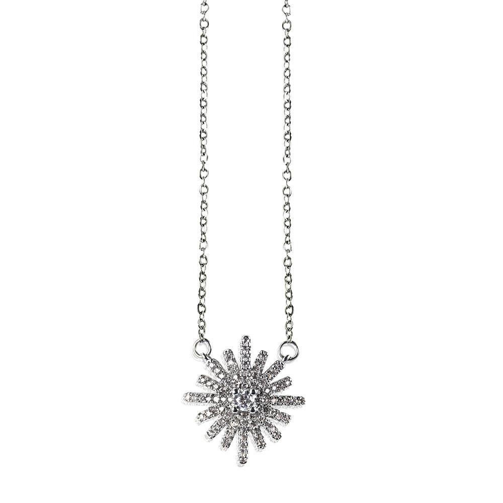 Sunrise Zirconia Stainless Steel Necklace