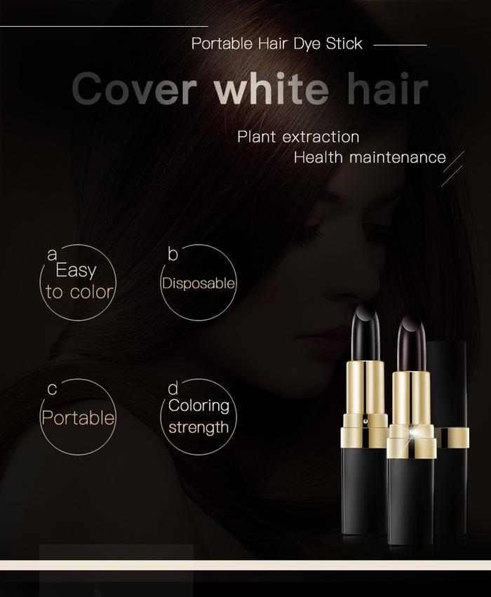 Lai Mei 3.8g Hair Dye Stick for Quick Grey Coverage