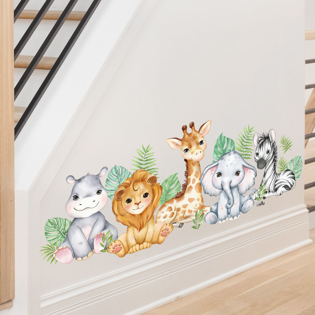 Niedliche afrikanische Tier-Wandtattoos für die Dekoration von Kinderzimmern