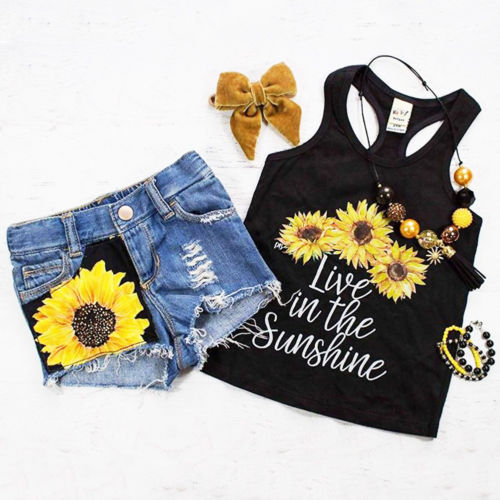 Kids' Denim Vest & Shorts Set