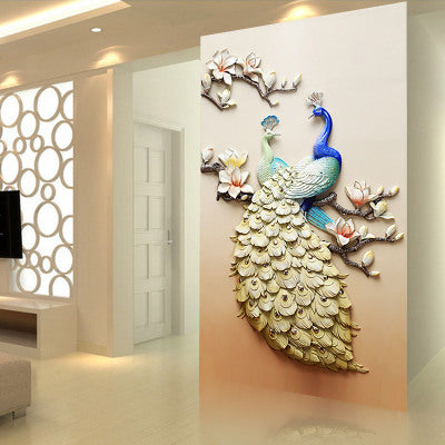 Peinture diamant 5D paon pour la décoration du salon