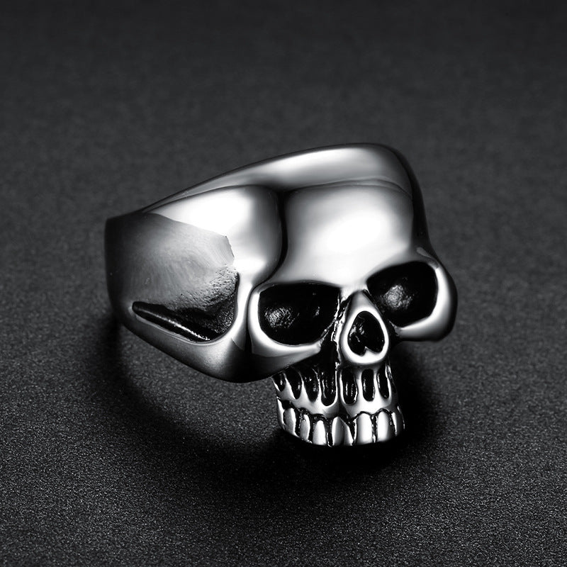 Skull Titanium-Steel Statement Ring