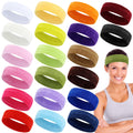 Lawie 20-Pack Candy Colours Terry Cloth Fuzzy Hair Bands – Spa Headbands & Headwraps for Women & Girls