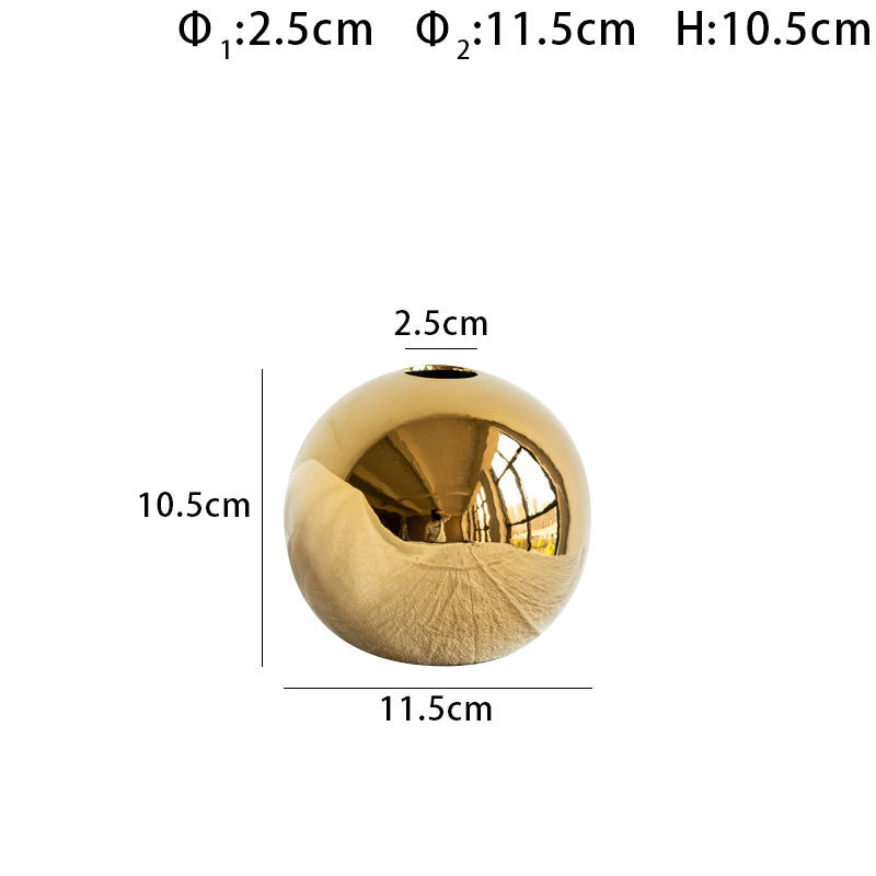 Gold Keramikvase – Luxus-Wohndekor & Regal-Styling
