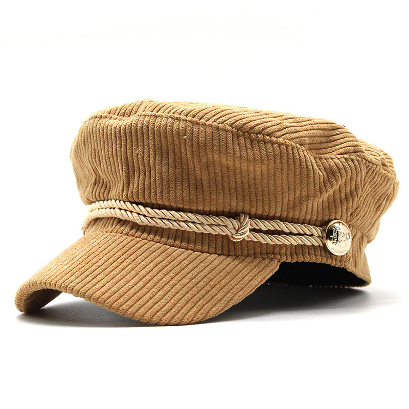 Unisex Corduroy Octagonal Cap