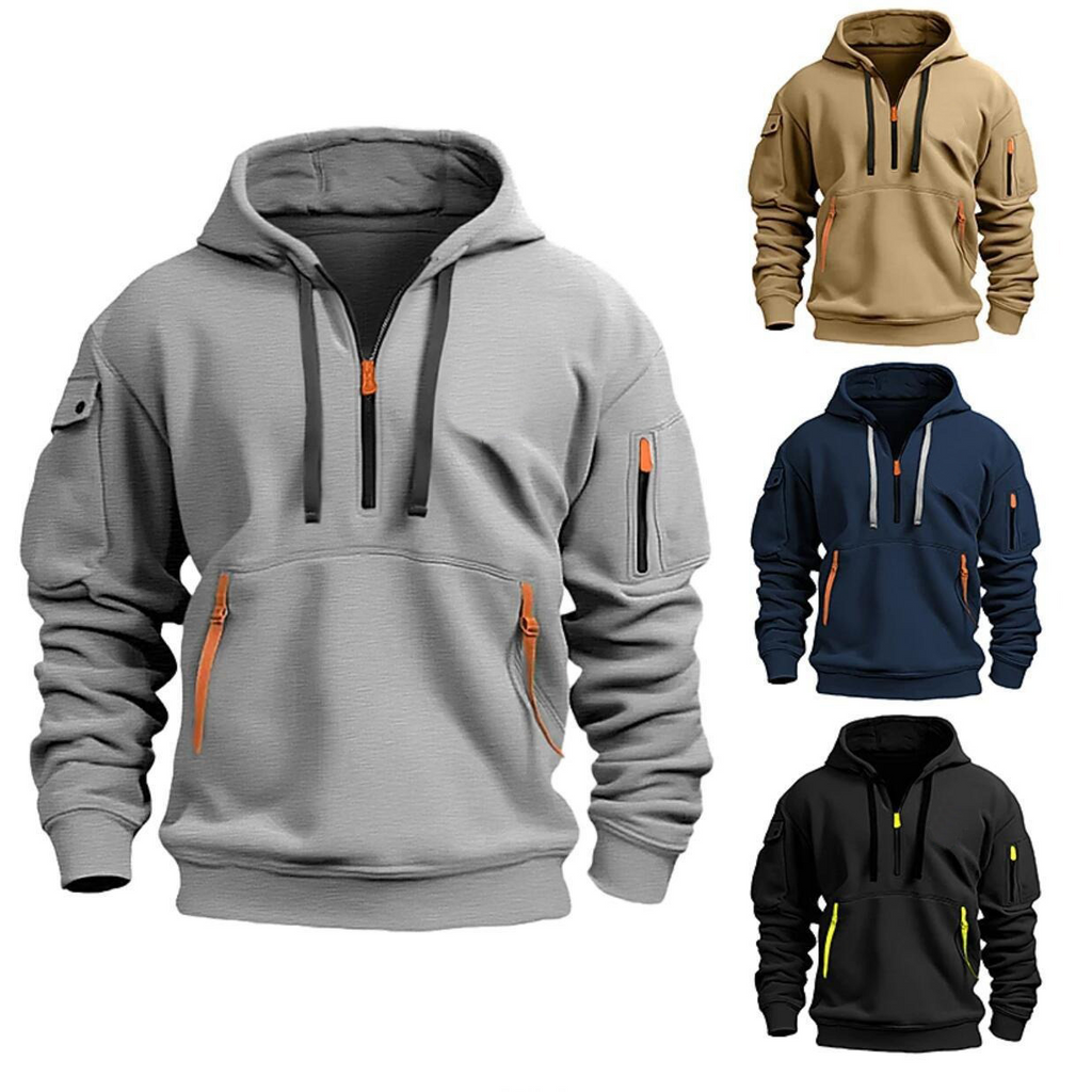 Easy Fit Hooded Sweatshirt – Unisex Polyester Pullover Hoodie in 8 Colours | S–3XL