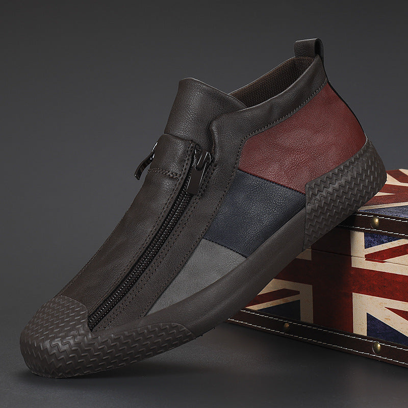 Men’s Colour-Block Zip Trainers