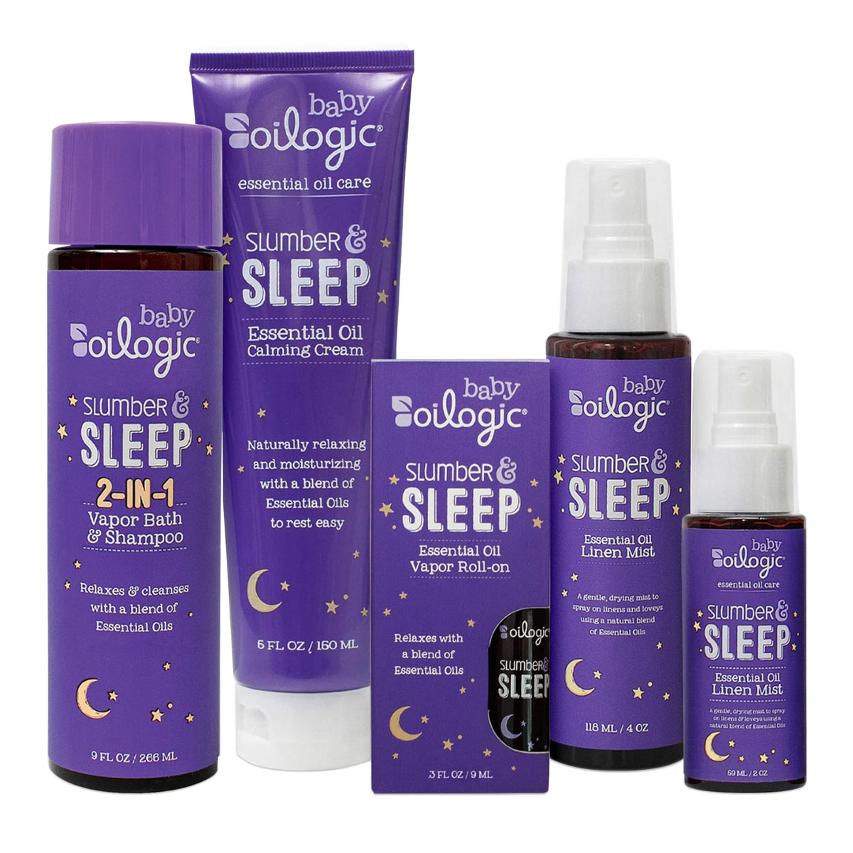 Oilogic Slumber & Sleep Baby Bath Gift Set, 5-Piece
