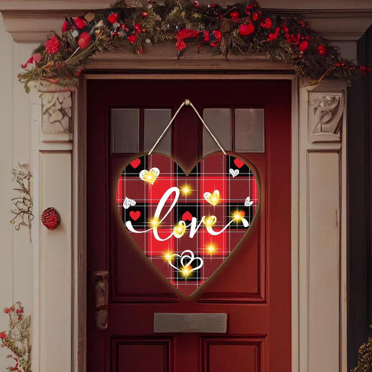 Valentine’s LED Wooden Heart Sign