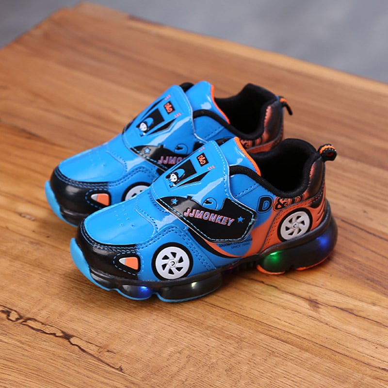 Kids' LED Flashing Running Shoes – Waterproof Trainers