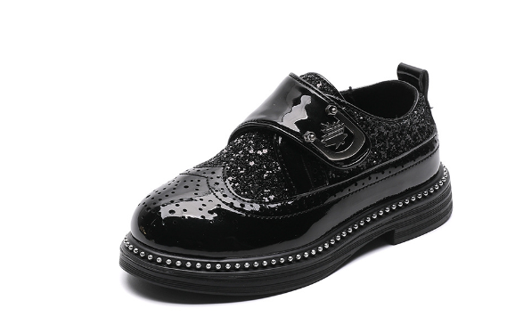 Girls Flat Leather School Shoes