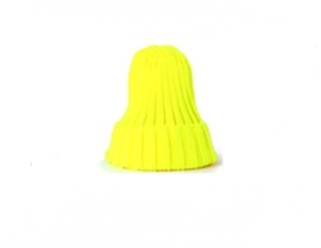 Solid Colour Knitted Hats with Faux Fur Pom Pom