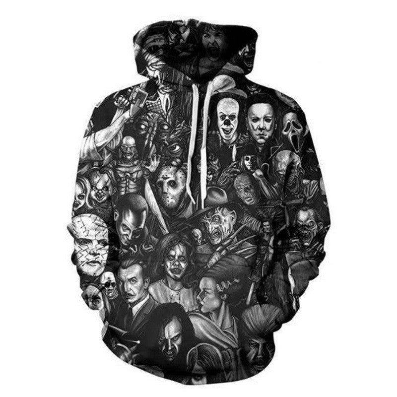 Black Horror Graphic Hoodie