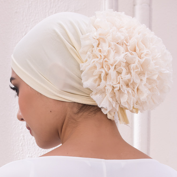 Large Flower Lace Plate Hat