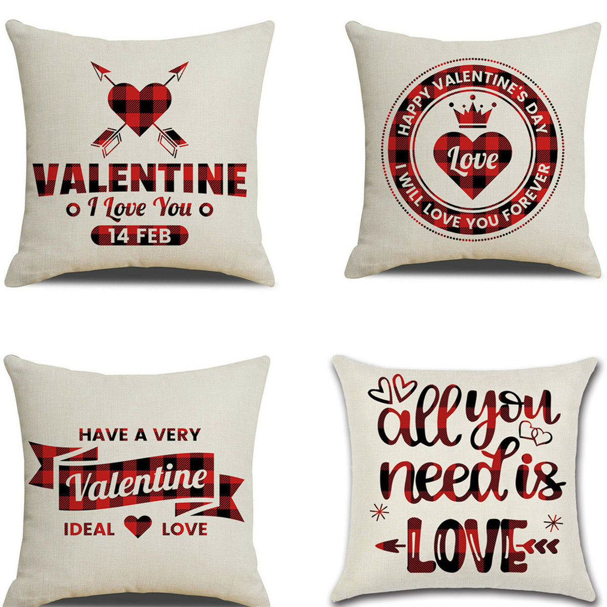 Valentine’s Red Cushion Cover, 45 × 45 cm